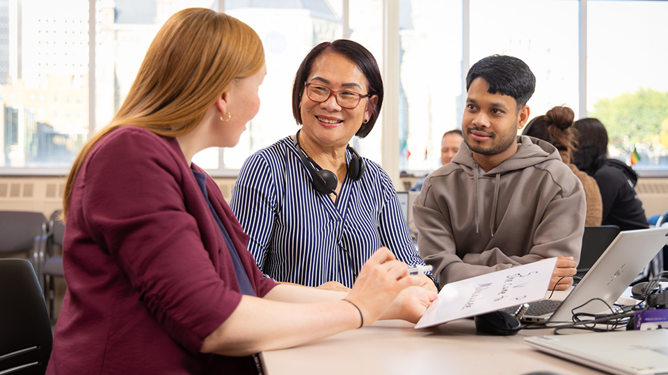 ESL students and staff 