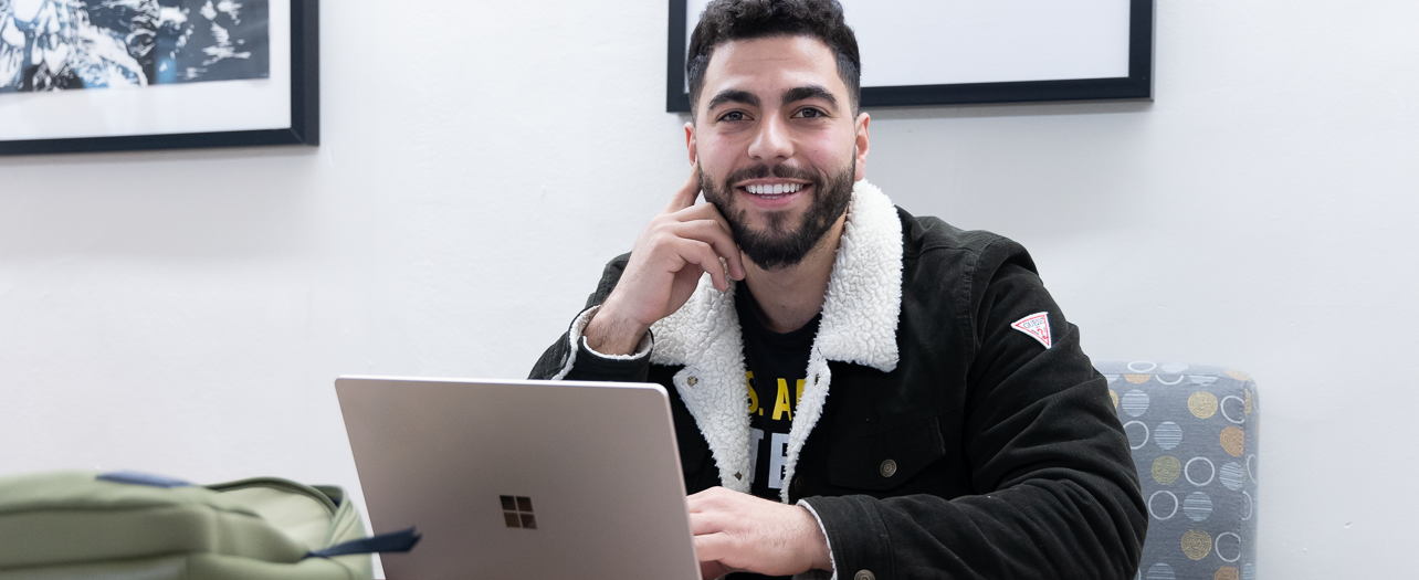 MATC Student with laptop