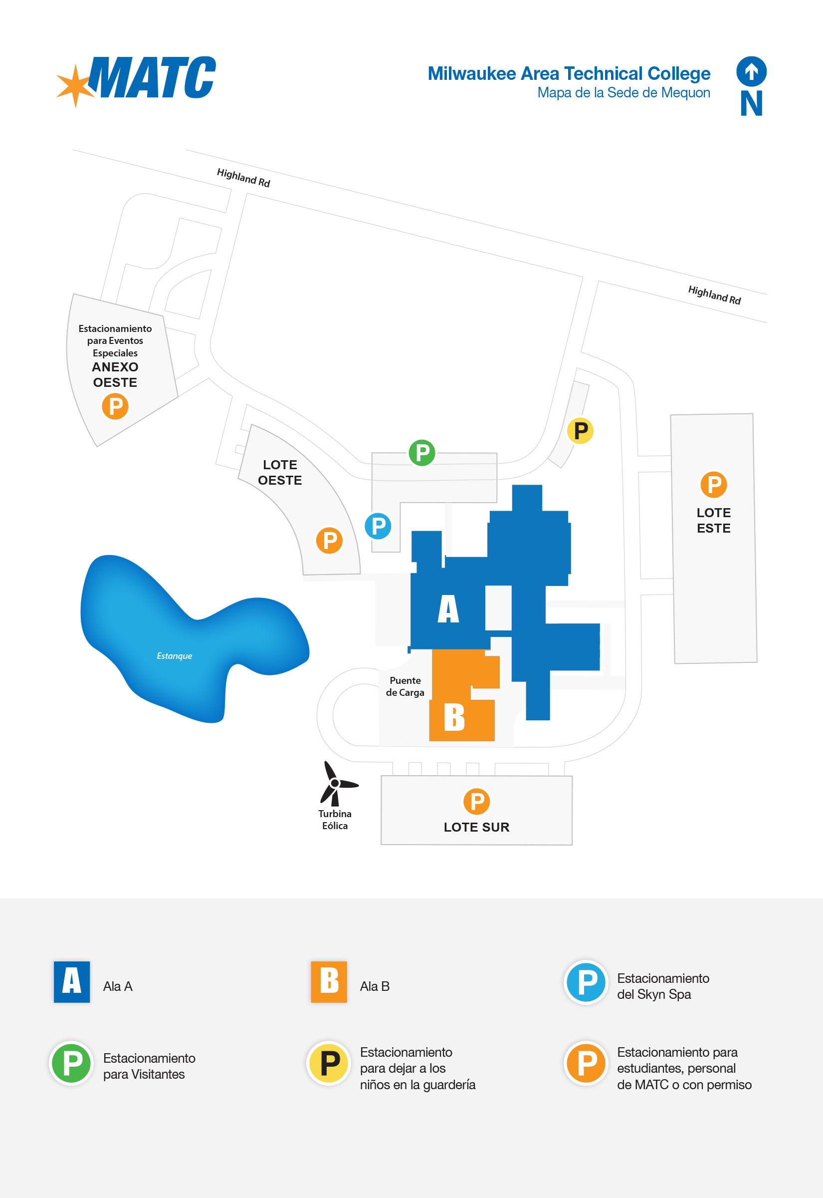 mapa de la sede de Mequon