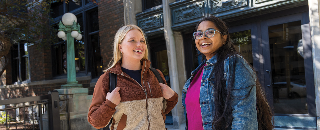 students on campus