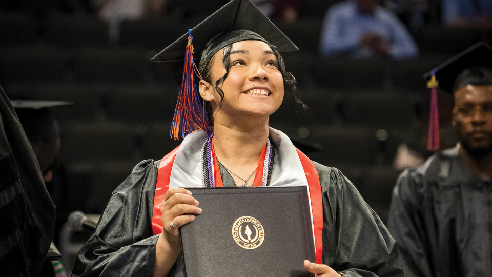 Women graduating